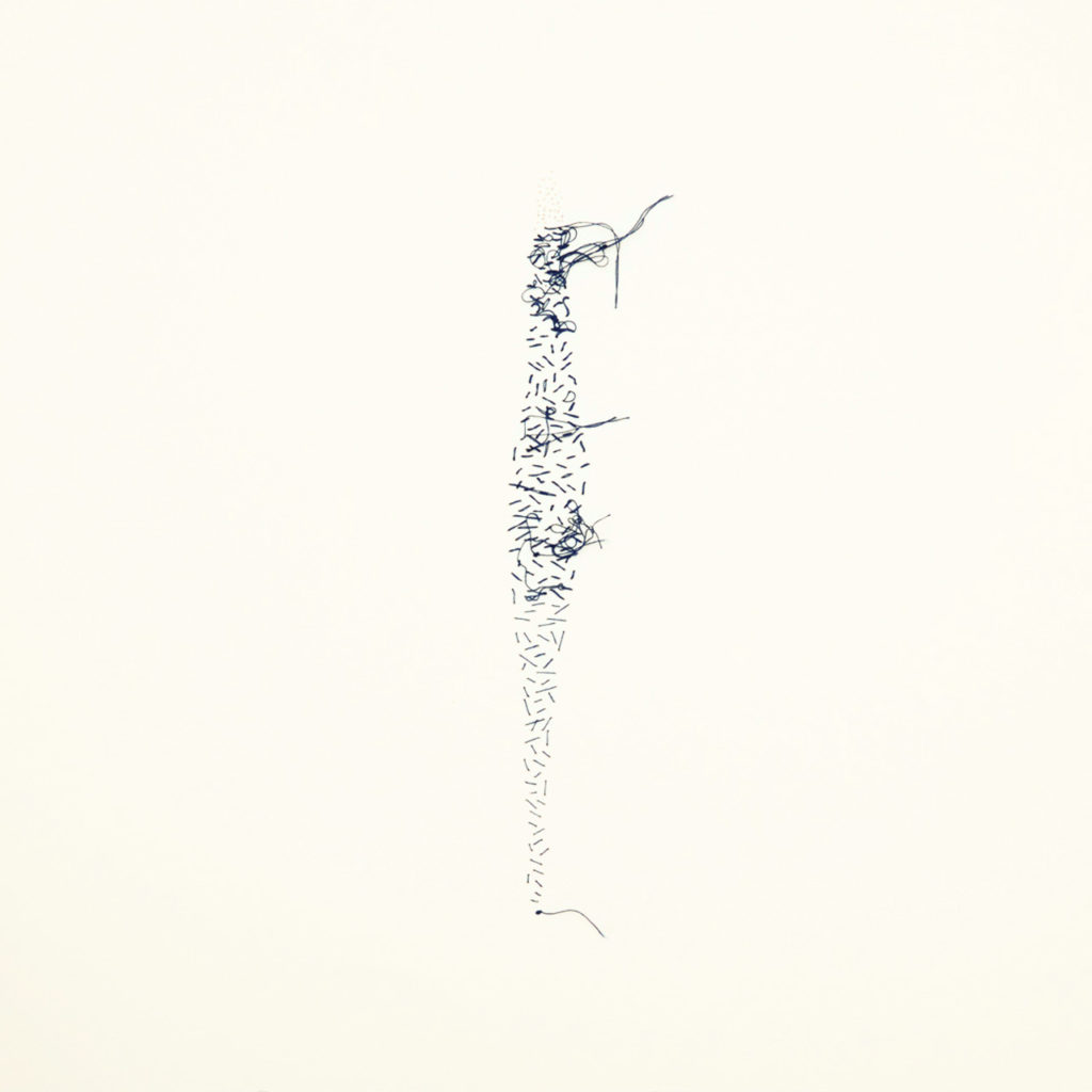 Papel de algodón cosido. 35 x 35 cm. 2017